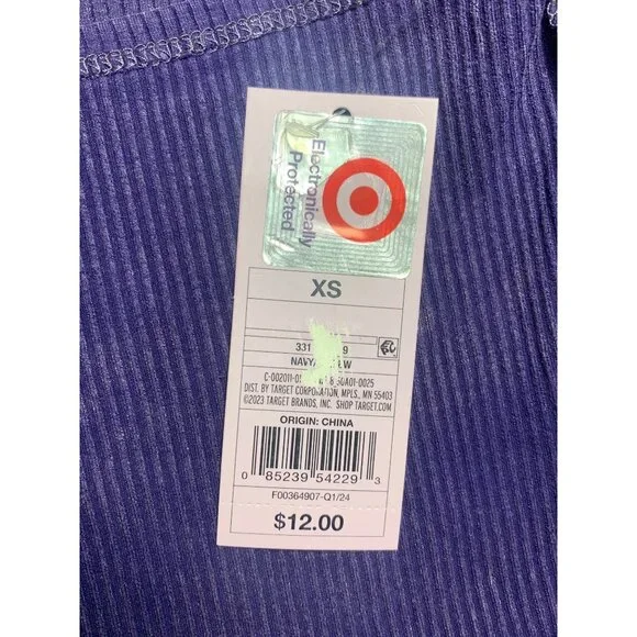 Wild Fable Junior Purple Summer Stretchy Ribbed Halter Cropped Tank Top Size XS - Picture 9 of 11